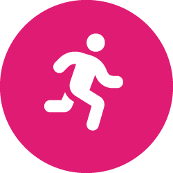 Icon representing a person running