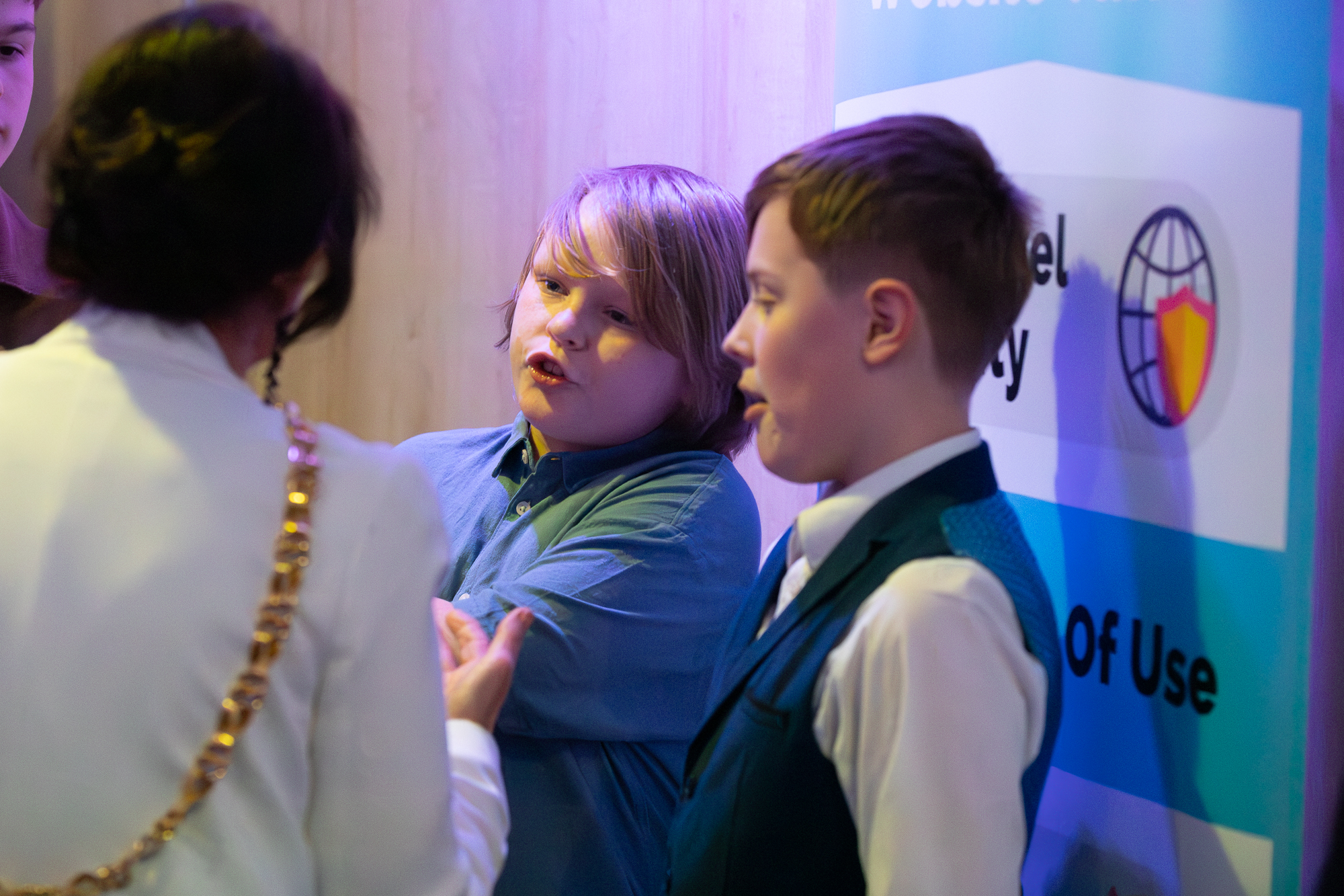 People at an award event