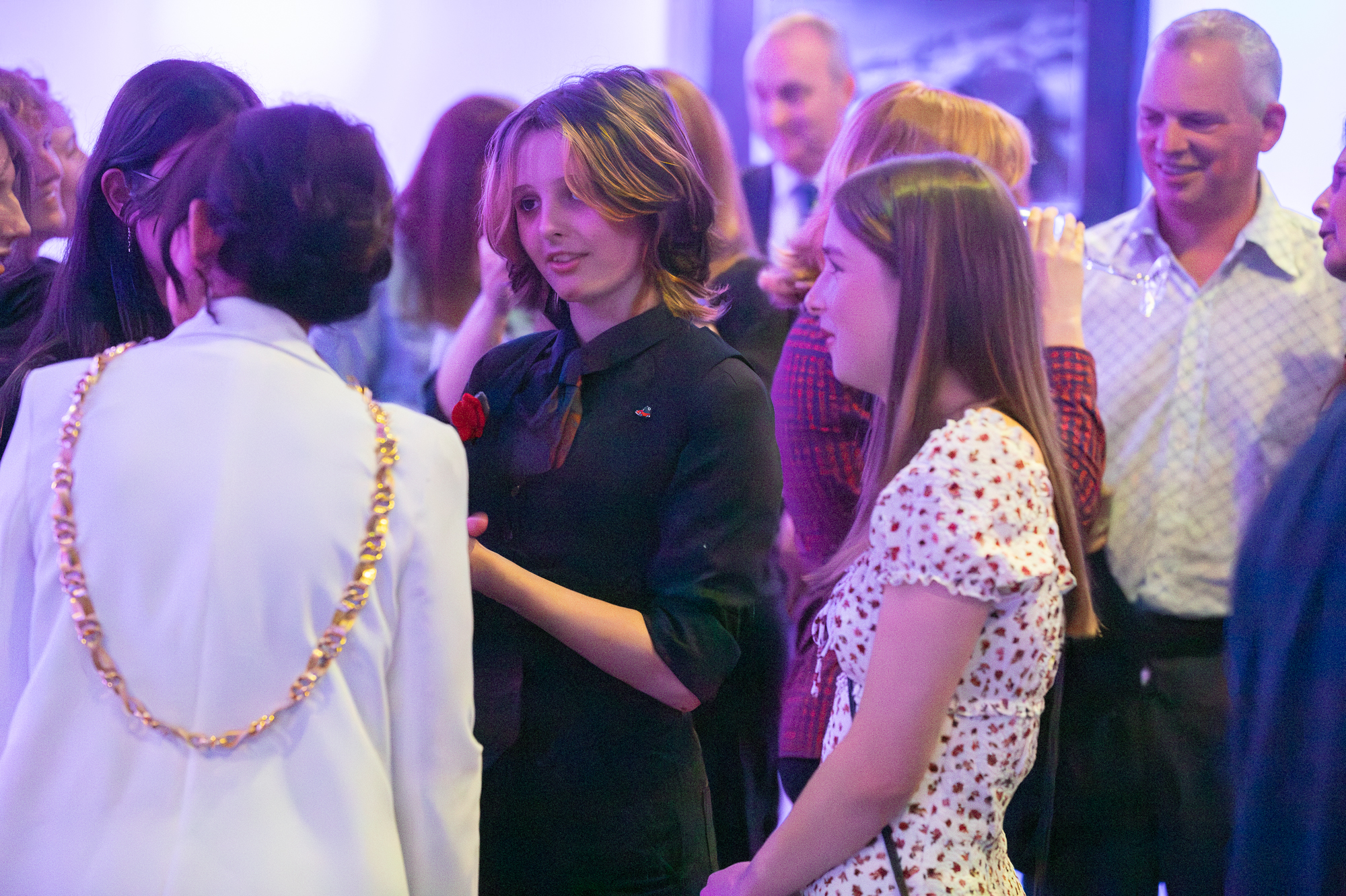 People at an award event