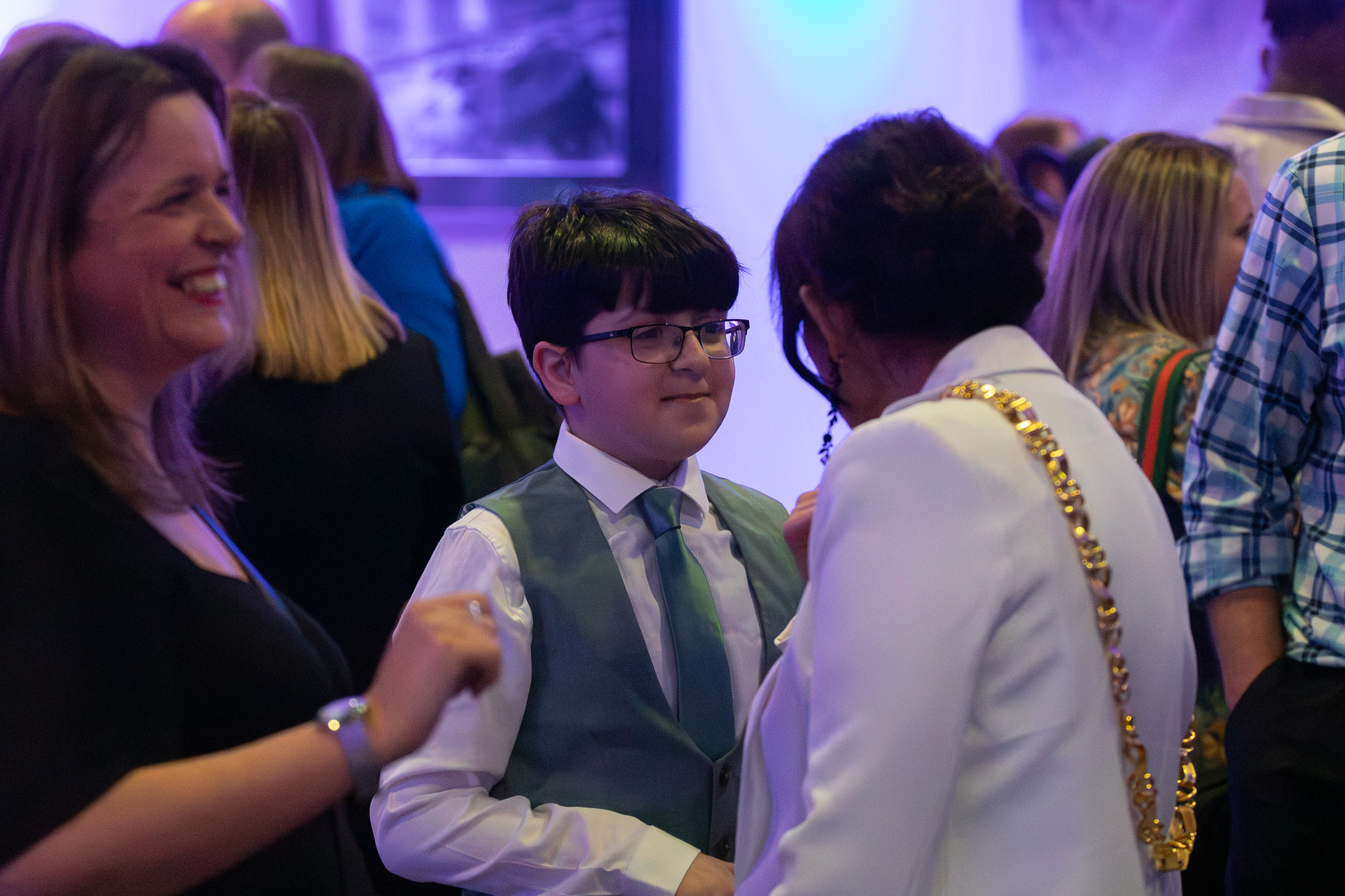 People at an award event