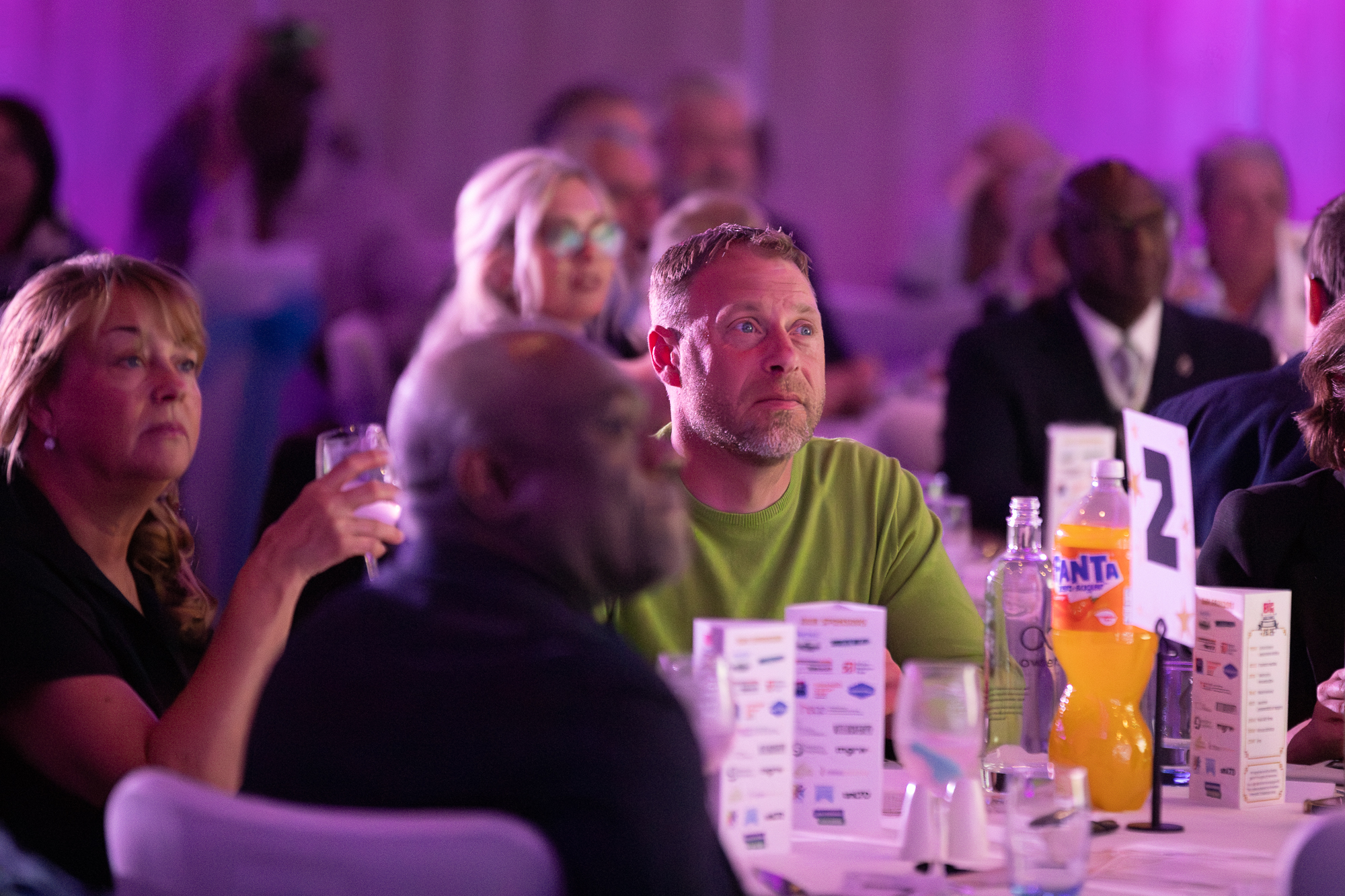 People at an award event