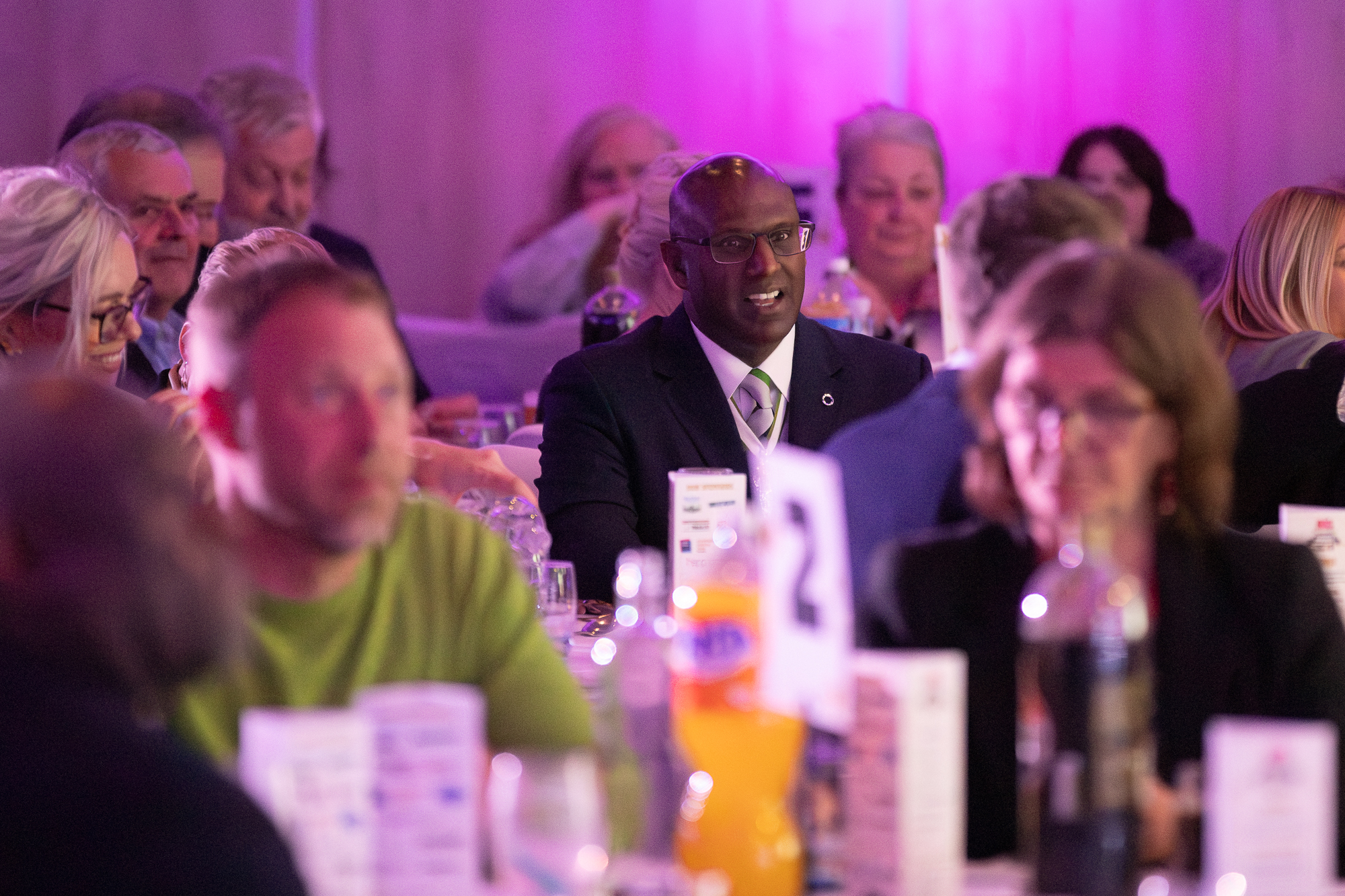 People at an award event