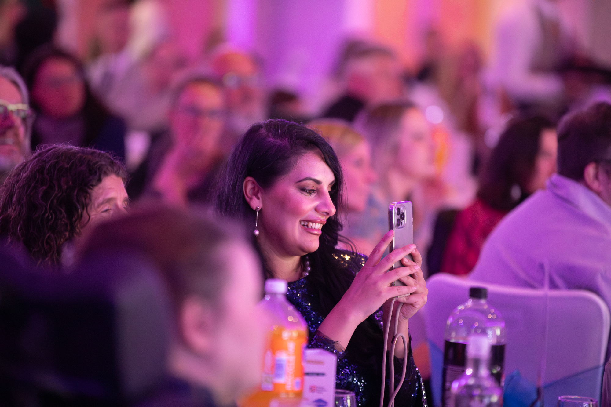 People at an award event