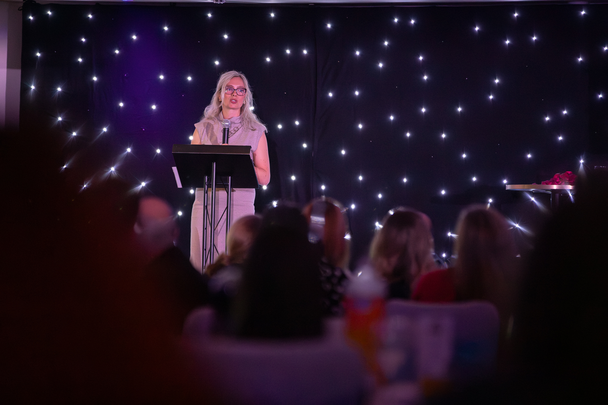 People at an award event