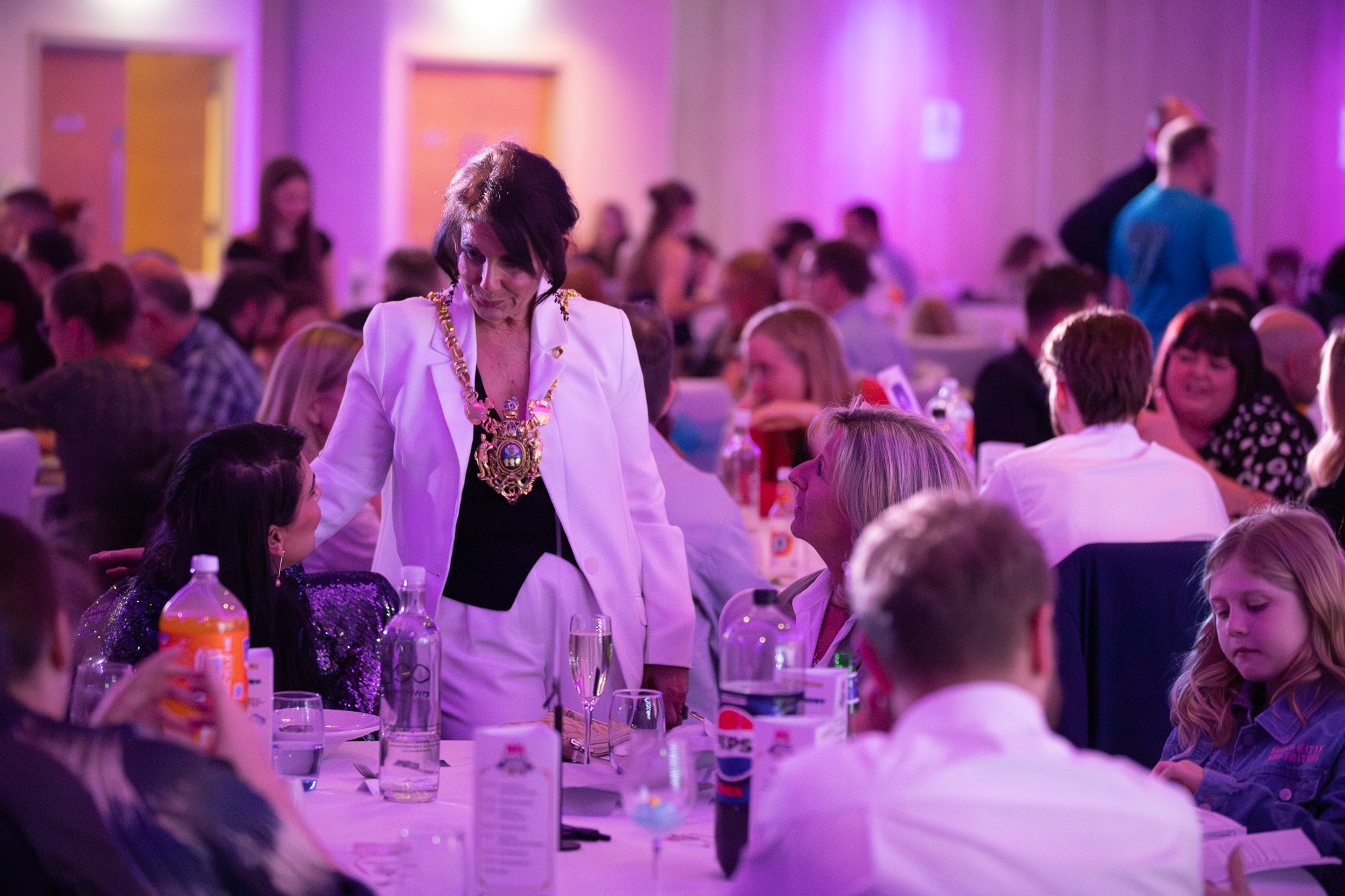 People at an award event