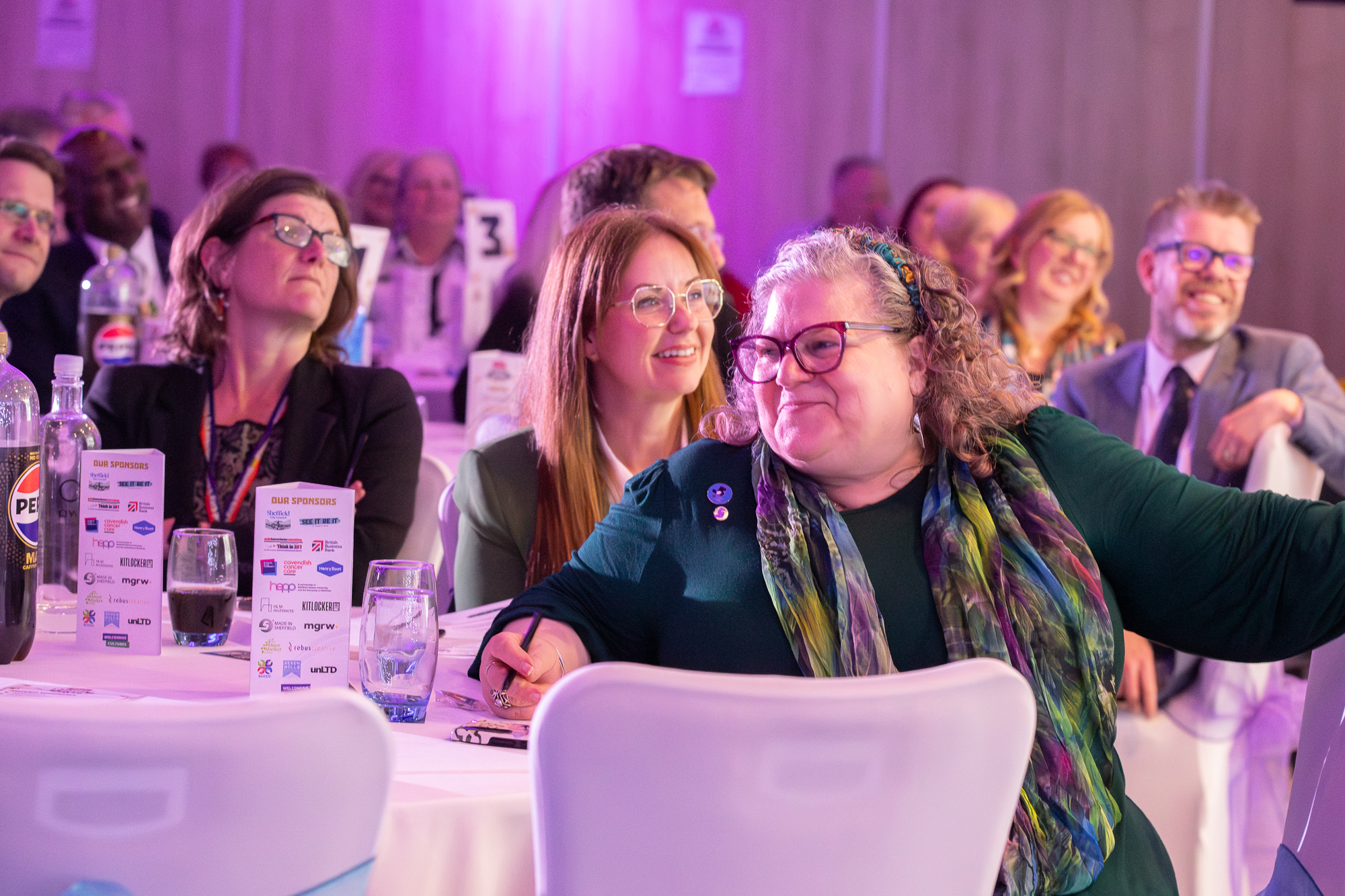 People at an award event