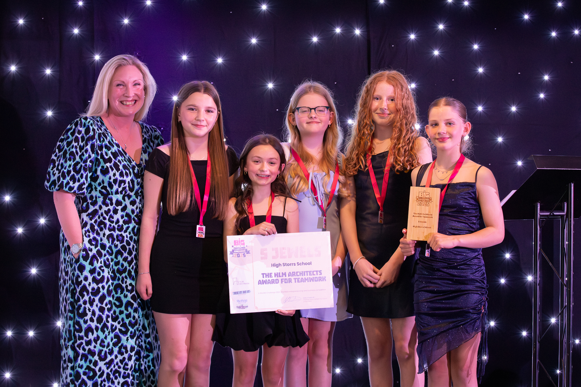 People at an award event