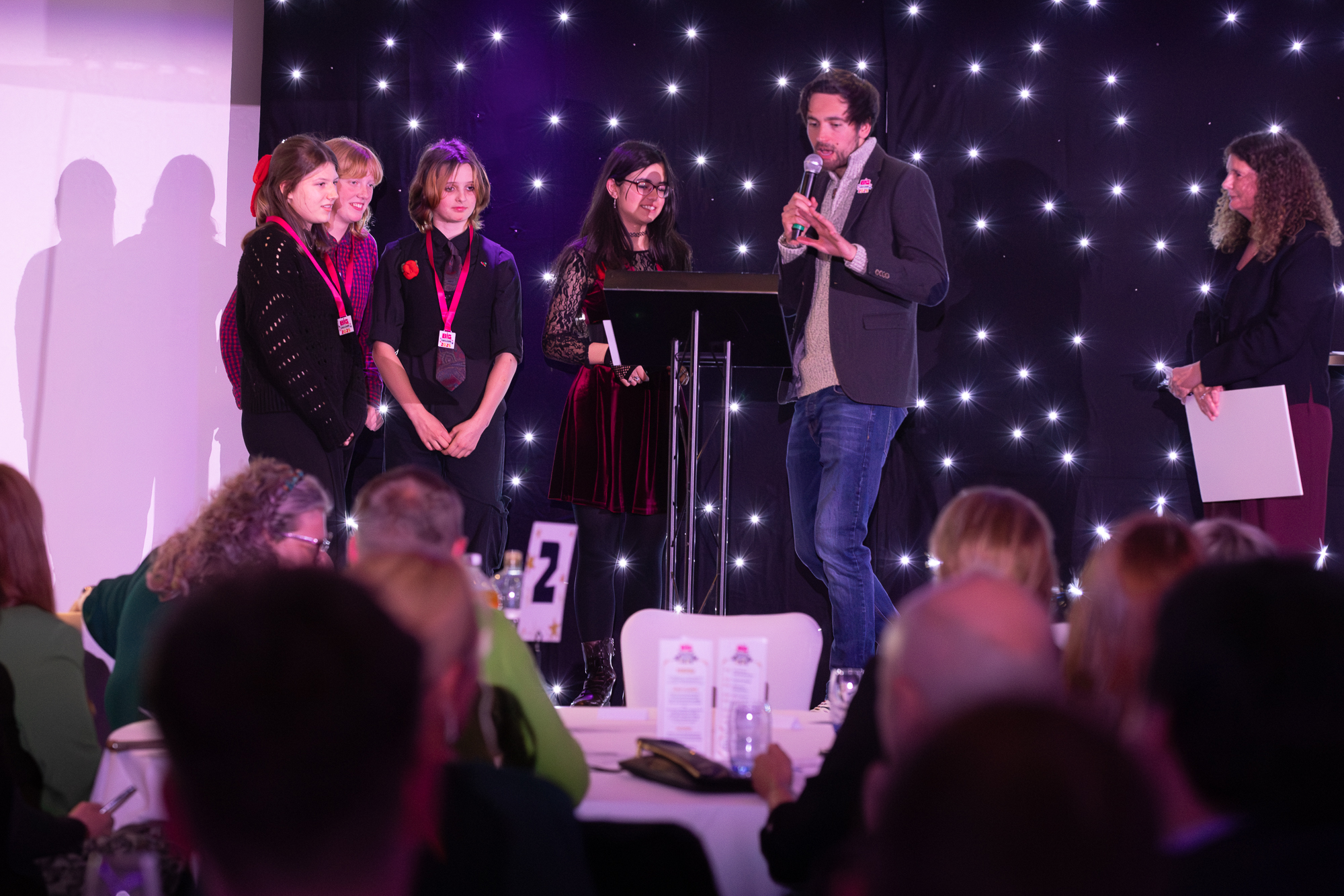 People at an award event