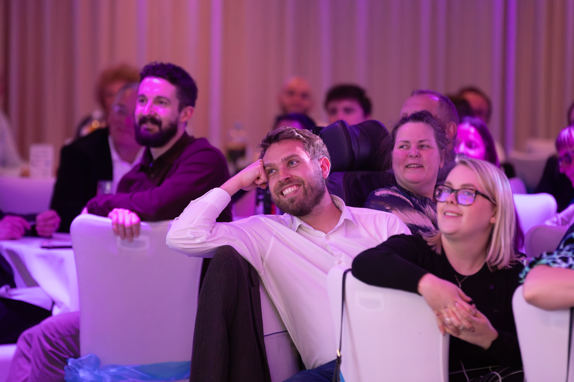 People at an award event
