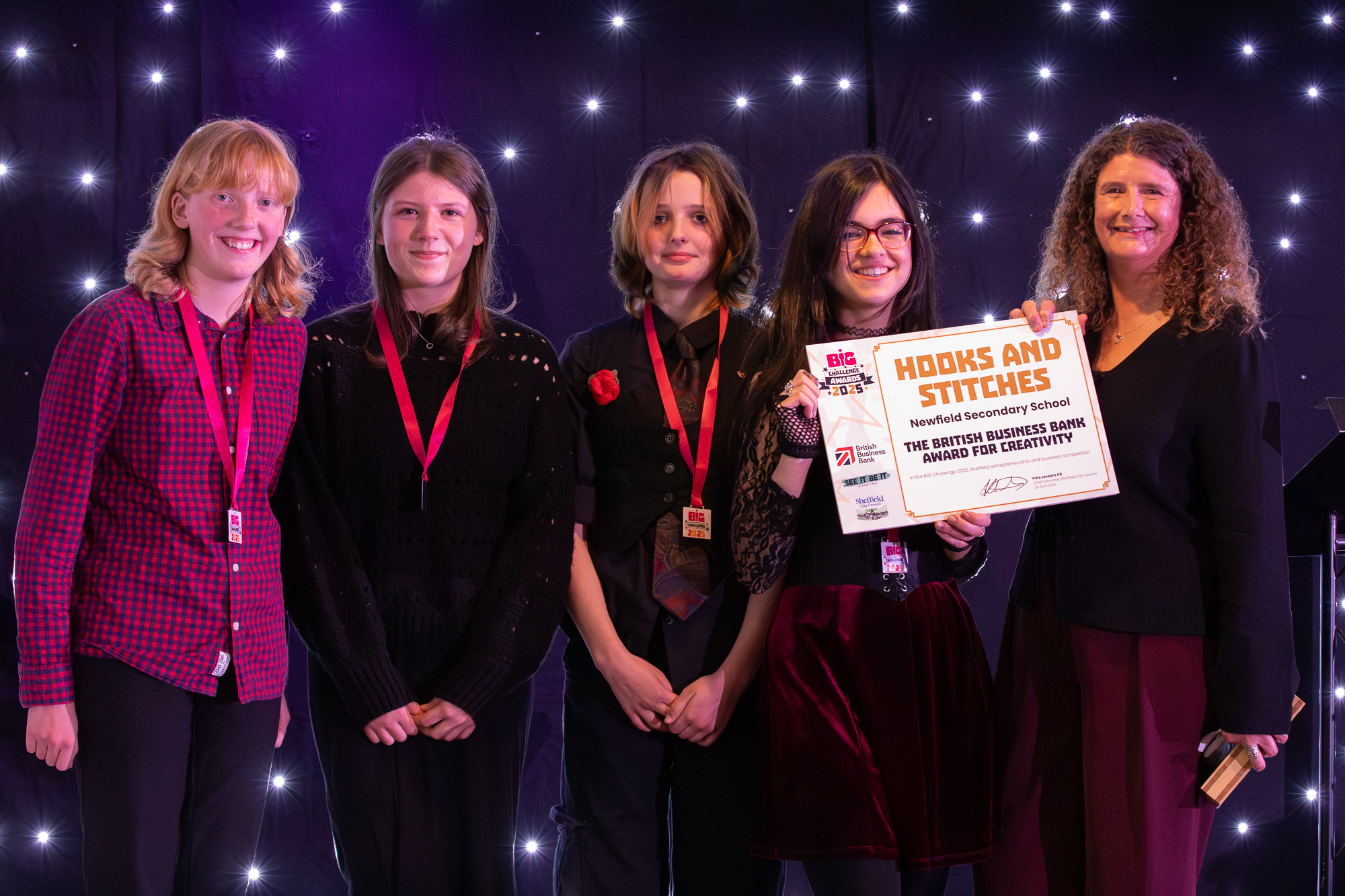 People at an award event