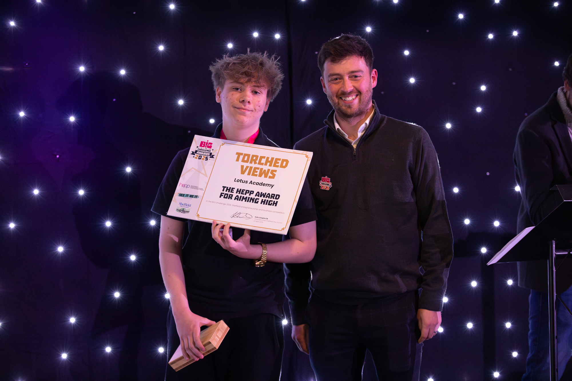 People at an award event
