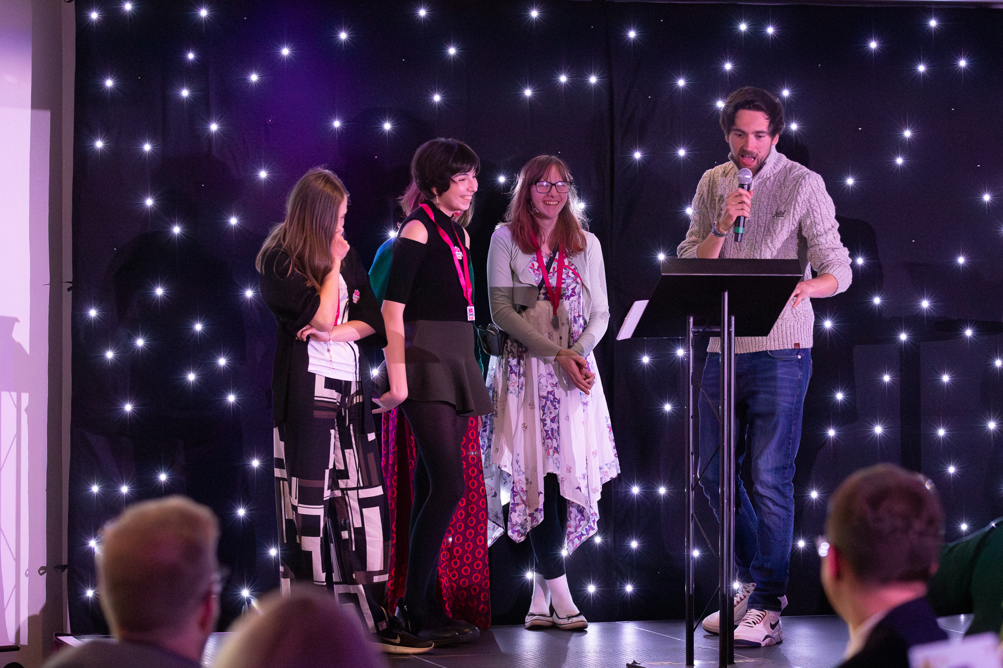 People at an award event