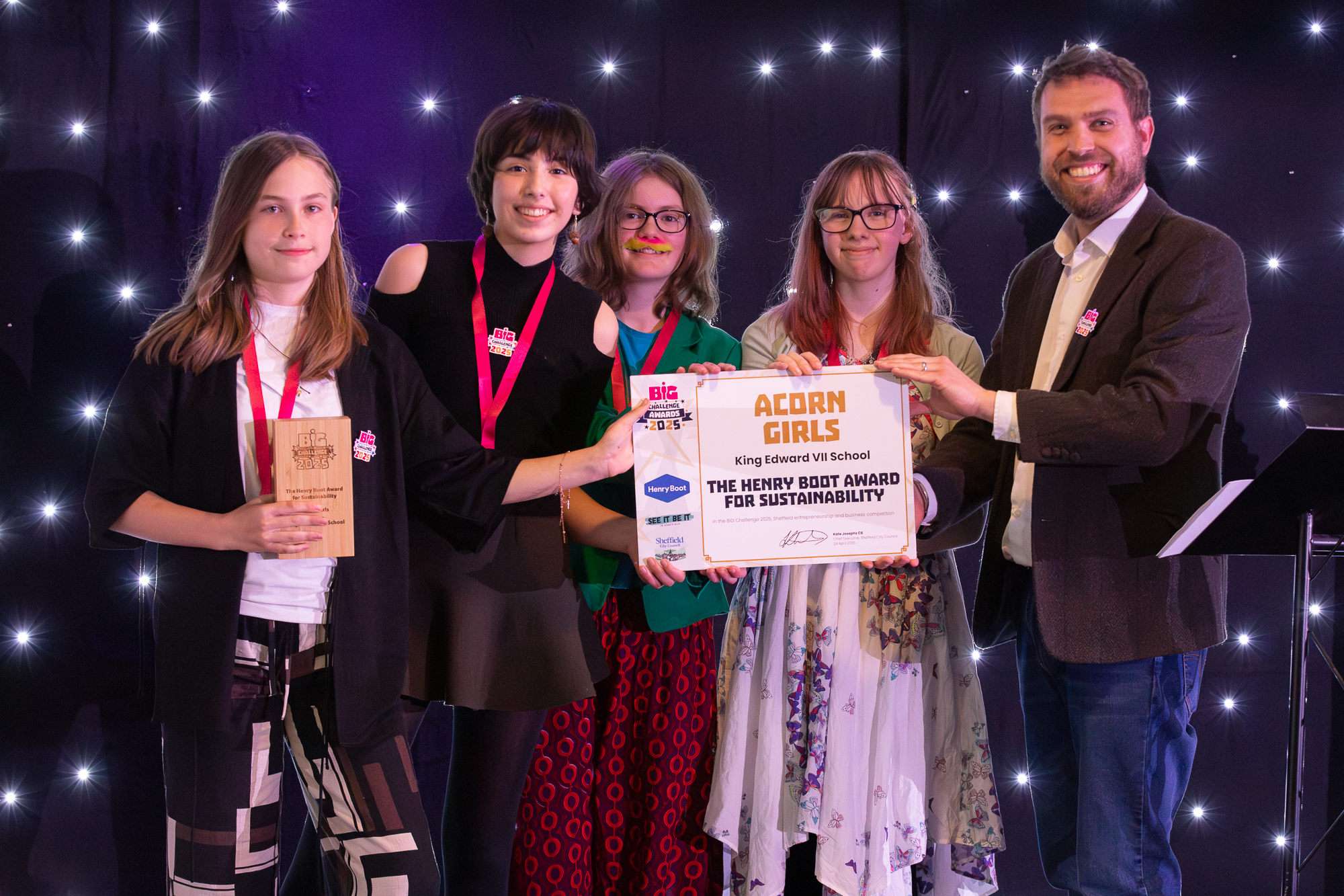 People at an award event