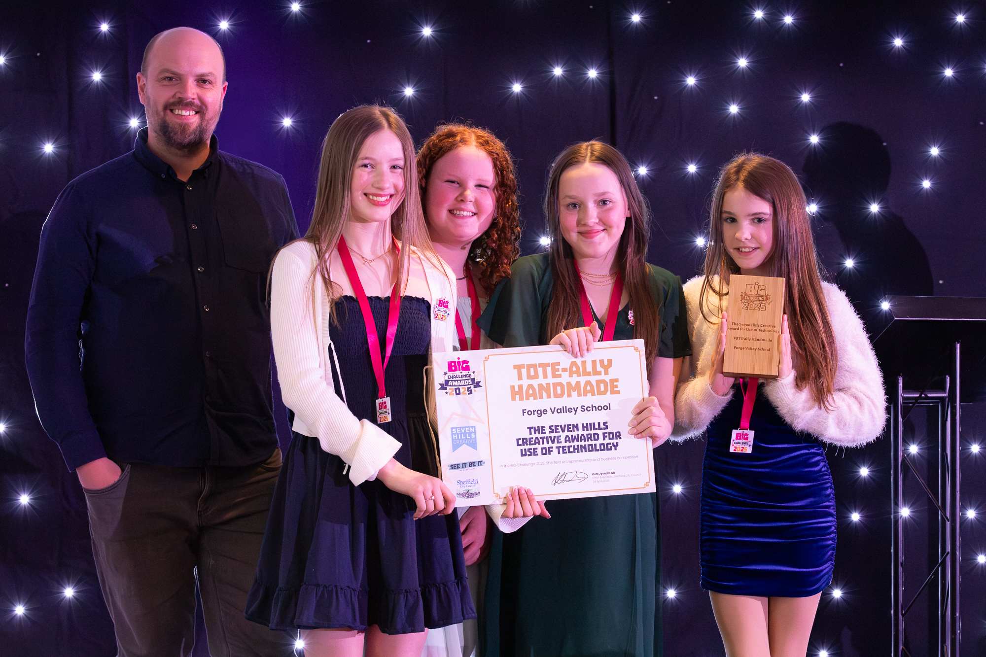 People at an award event