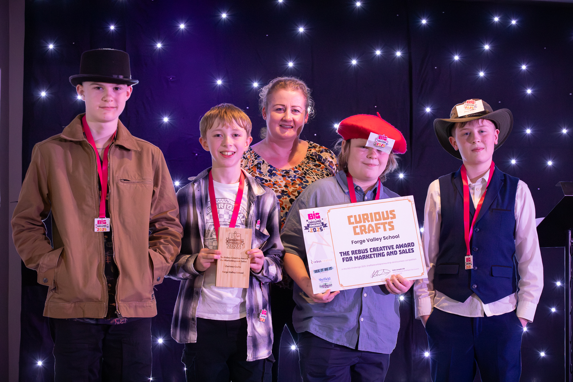 People at an award event