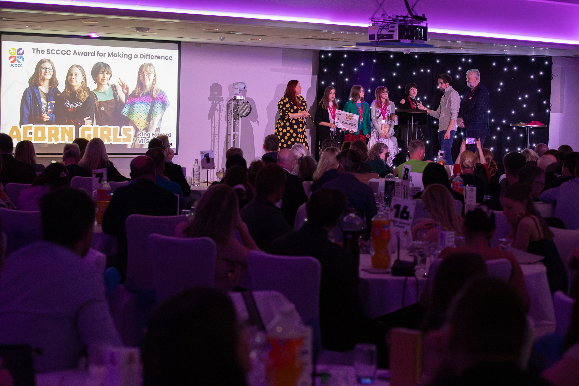 People at an award event