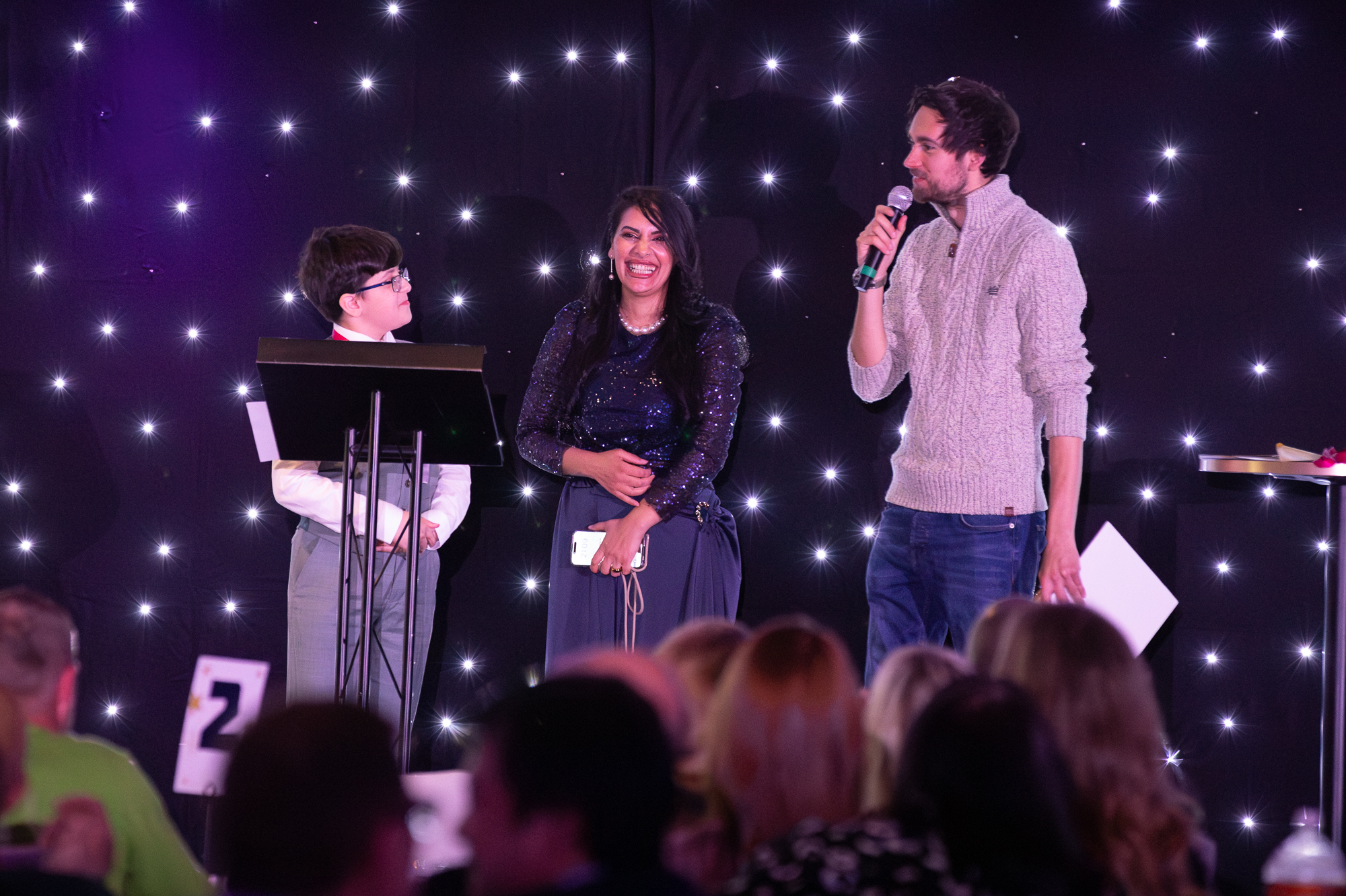 People at an award event