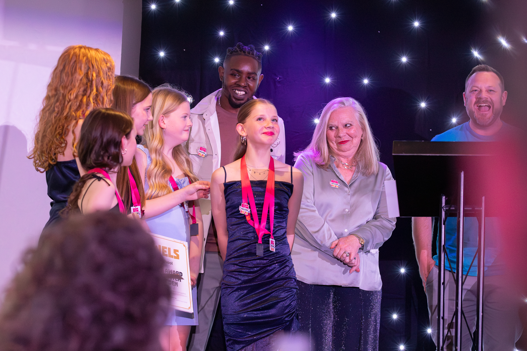 People at an award event