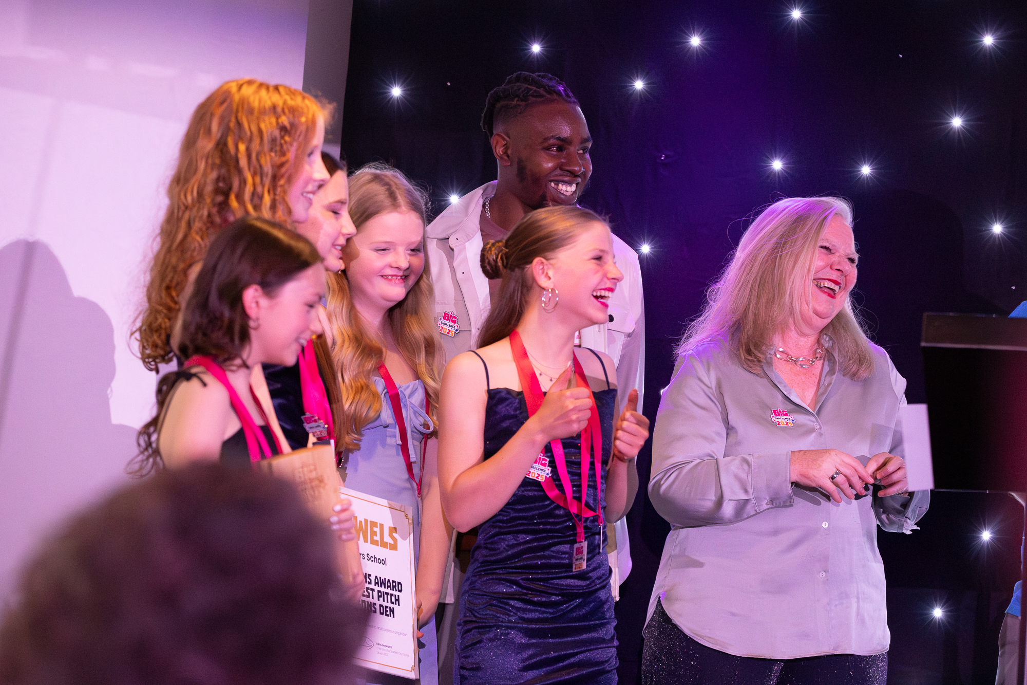 People at an award event