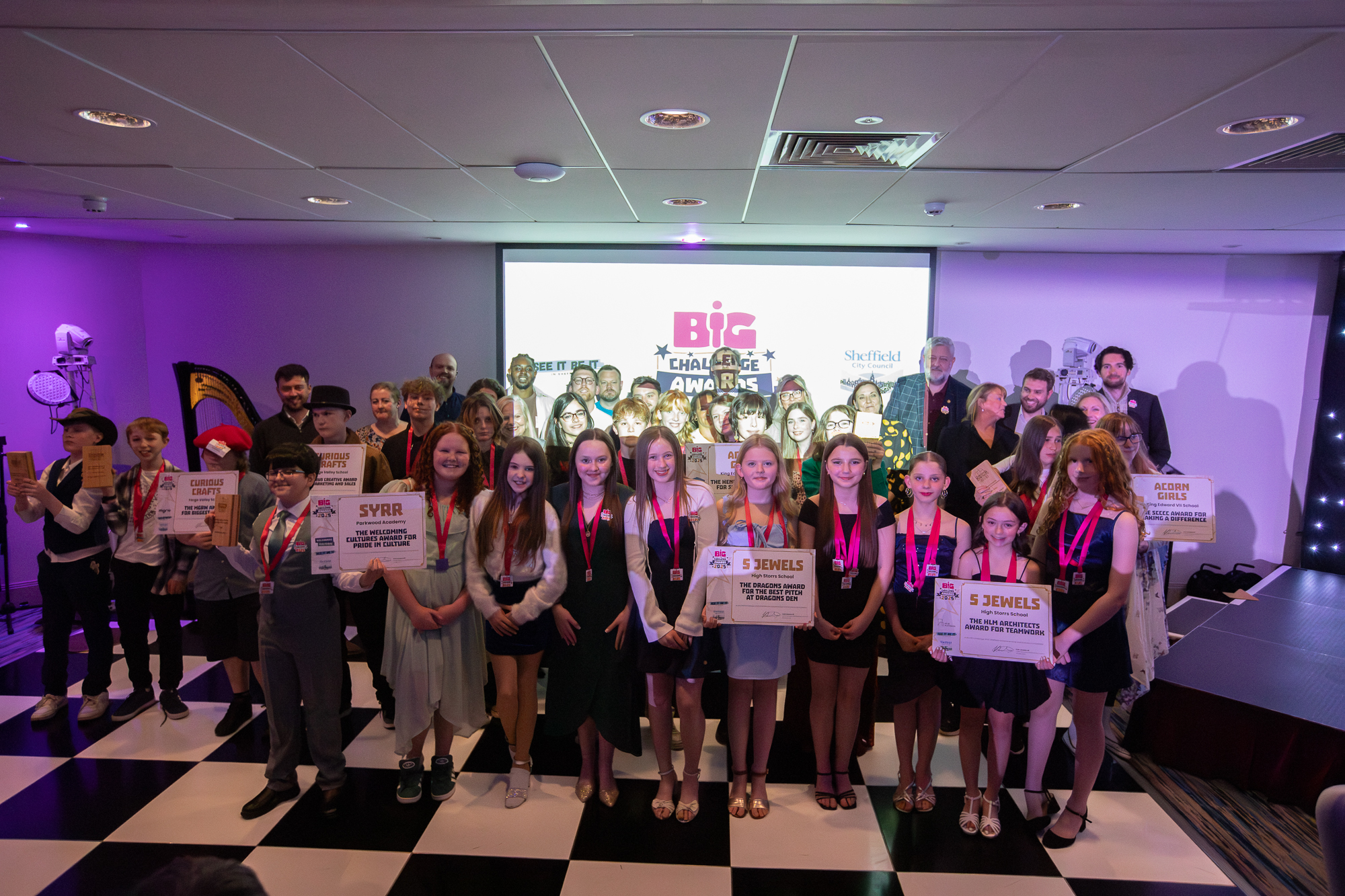 People at an award event