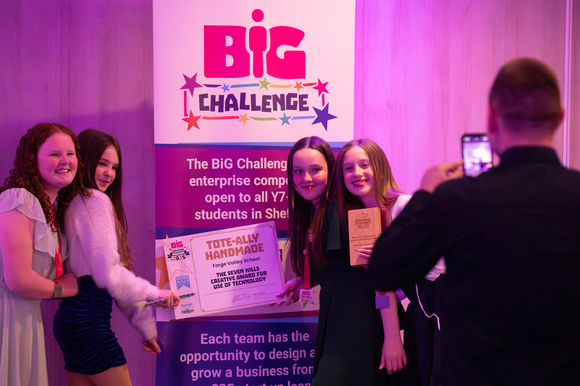 People at an award event