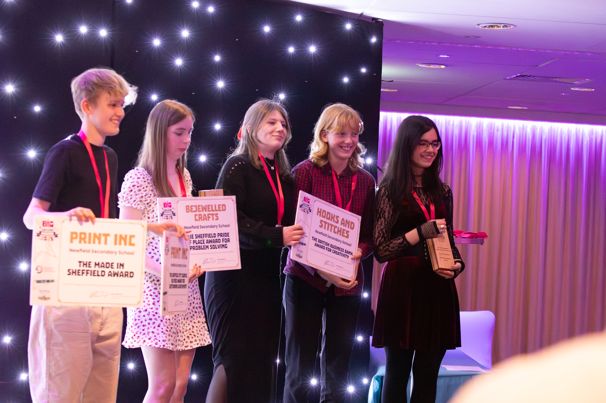 People at an award event