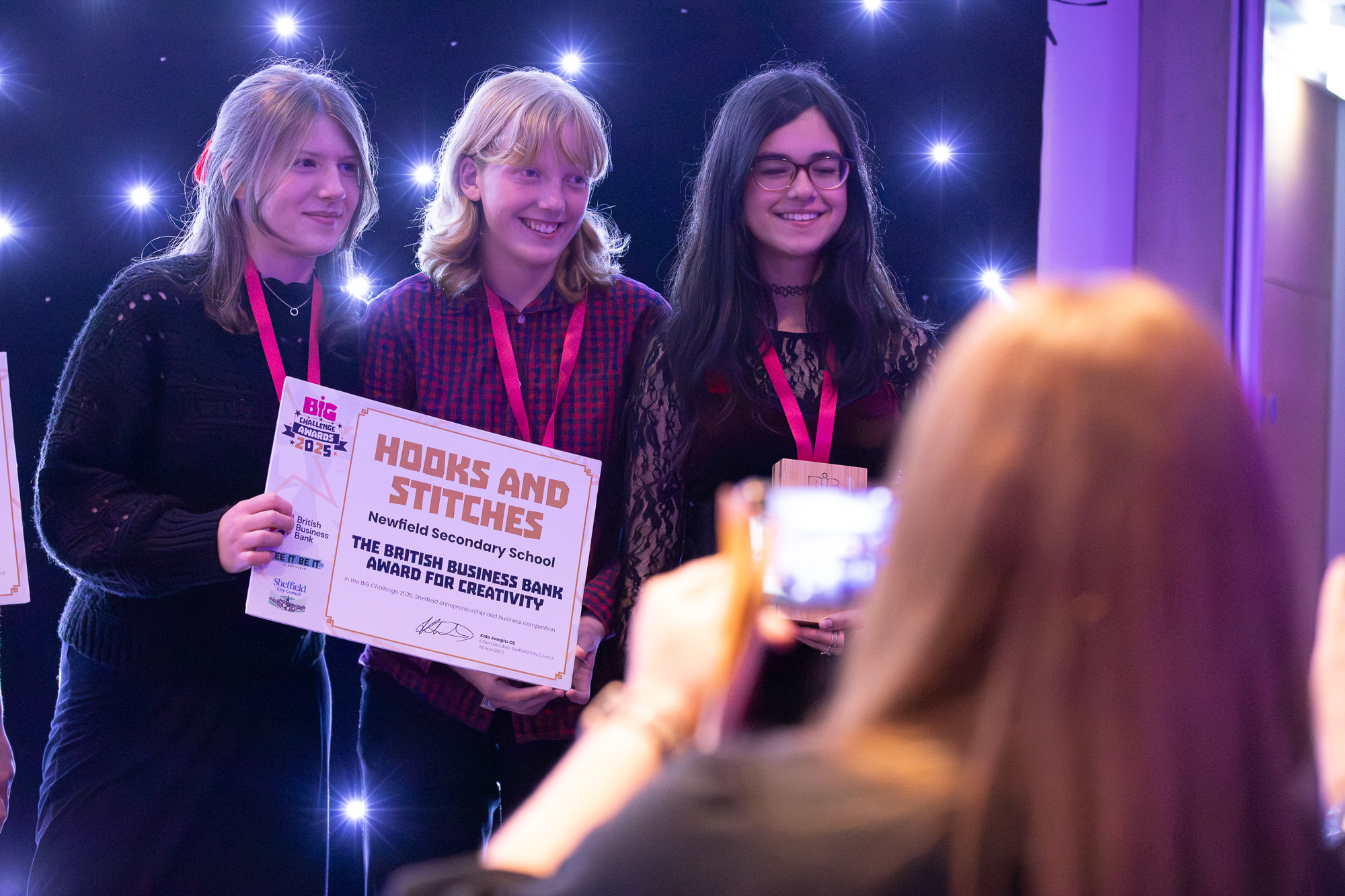 People at an award event